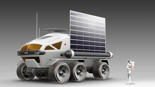 与圧式月面探査車（ローバ）の太陽光パネル