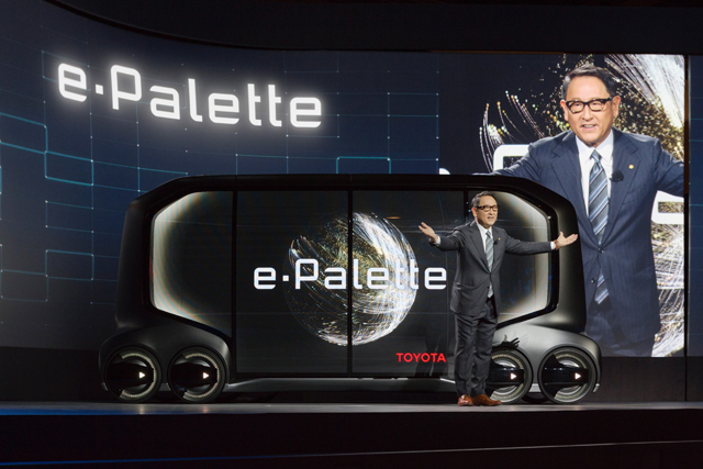 e-Paletteは2018年1月アメリカのCESで豊田から紹介された。